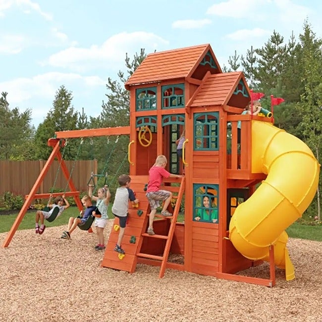 KIDKRAFT CANYONRIDGE WOODEN GYMSET