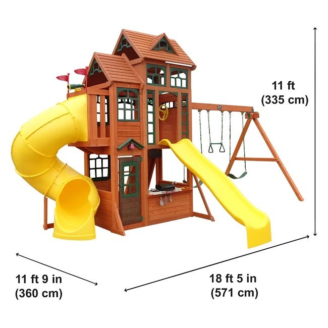 KIDKRAFT CANYONRIDGE WOODEN GYMSET