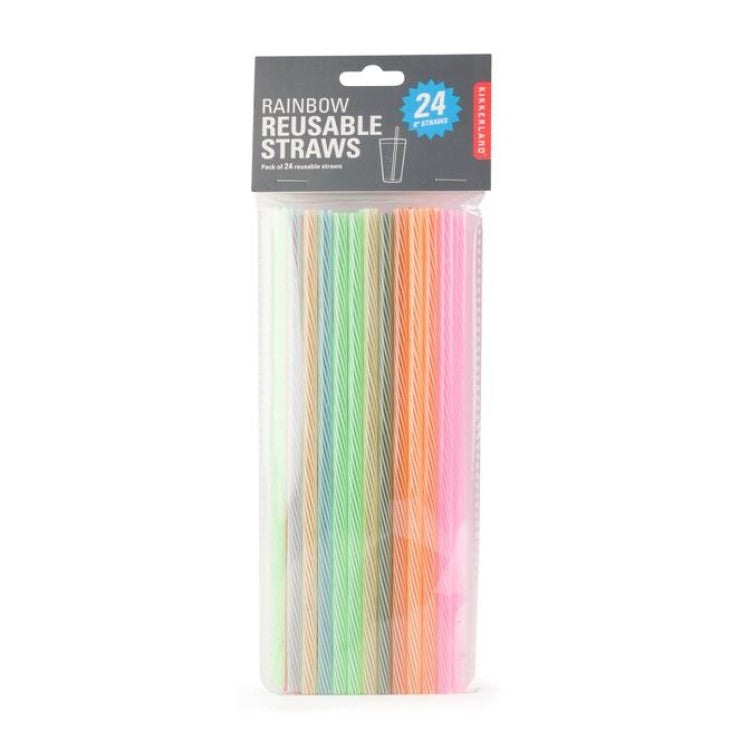 KIKKERLAND RAINBOW REUSABLE STRAWS 8