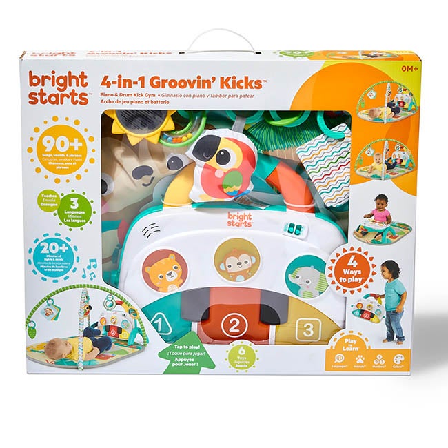 BRIGHT STARTS 4IN1 GROOVIN KICKS PLAY GYM