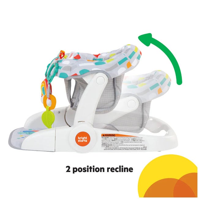 BRIGHT STARTS LEARN TO SIT 2-POSITION FLOOR SEAT PLAYFUL