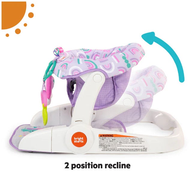 BRIGHT STARTS LEARN TO SIT 2-POSITION FLOOR SEAT PURPLE