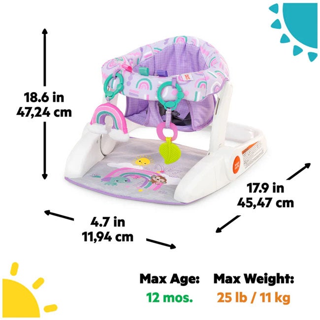BRIGHT STARTS LEARN TO SIT 2-POSITION FLOOR SEAT PURPLE