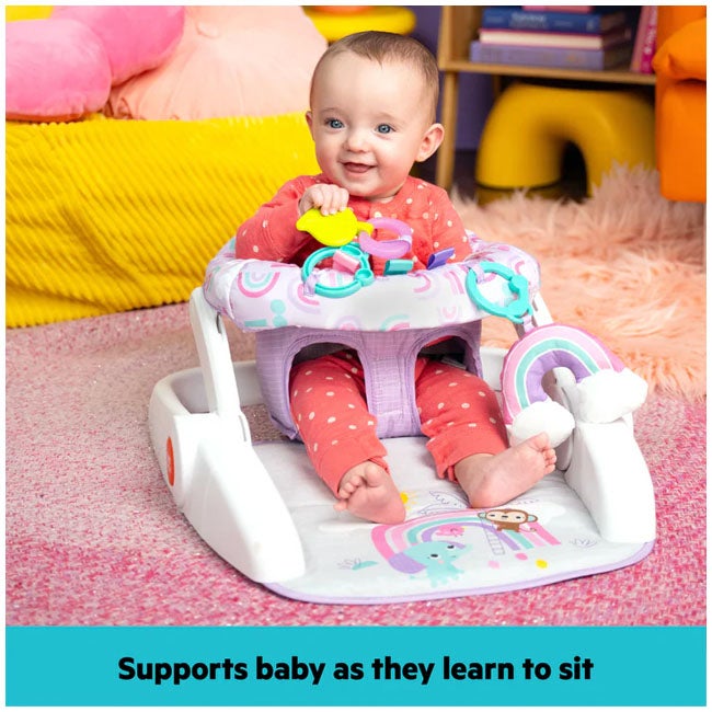 BRIGHT STARTS LEARN TO SIT 2-POSITION FLOOR SEAT PURPLE