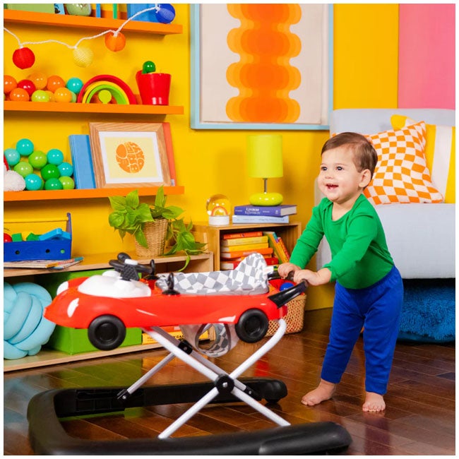 BRIGHT STARTS LITTLE SPEEDSTER 3-IN-1 CAR WALKER RED RACER