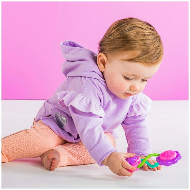 BRIGHT STARTS RATTLE AND SHAKE BARBELL TOY PURPLE