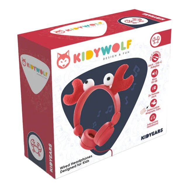 KIDYWOLF KIDYEARS WIRED HEADPHONES CRAB