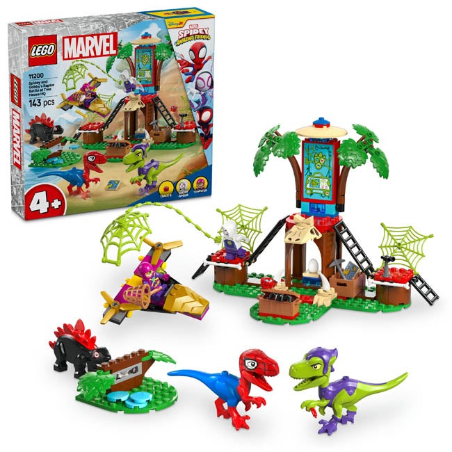 LEGO SPIDEY AND FRIENDS GOBBYS RAPTOR BATTLE AT TREE HOUSE H