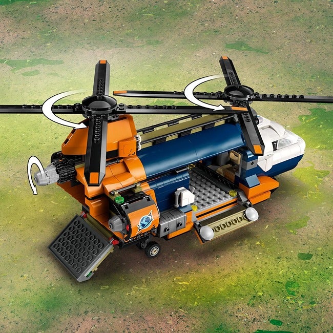 LEGO CITY JUNGLE EXPLORER HELICOPTER AT BASE CAMP