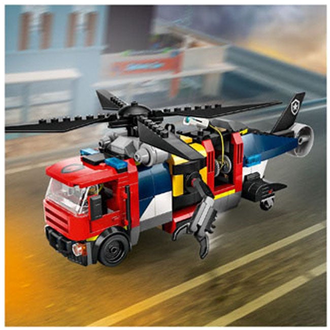 LEGO CITY HELICOPTER FIRE TRUCK AND SUBMARINE REMIX