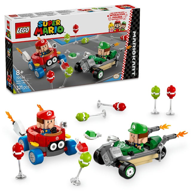 LEGO SUPER MARIO MARIO KART BABY MARIO VS. BABY LUIGI