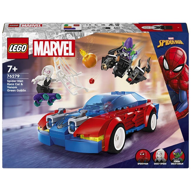 LEGO MARVEL SPIDER-MAN RACE CAR AND VENOM GREEN GOBLIN