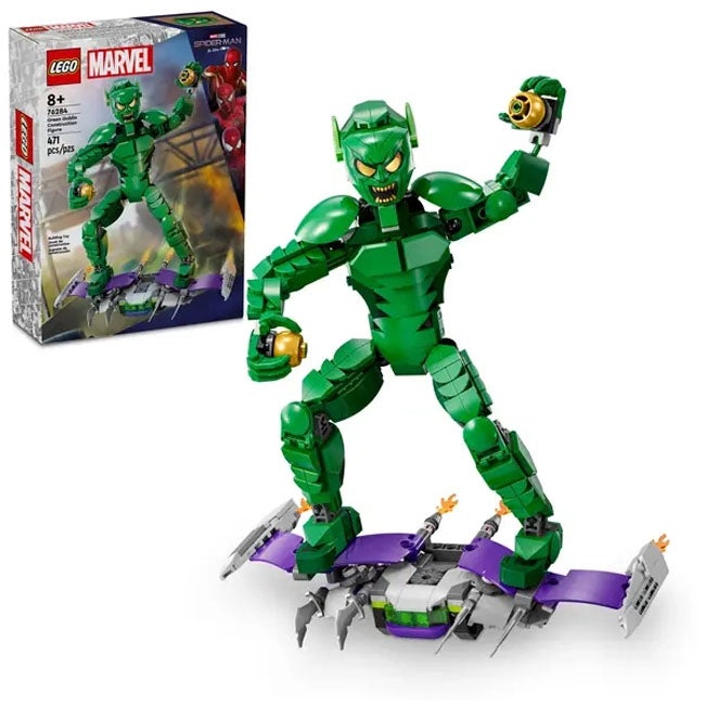 LEGO MARVEL GREEN GOBLIN CONSTRUCTION FIGURE