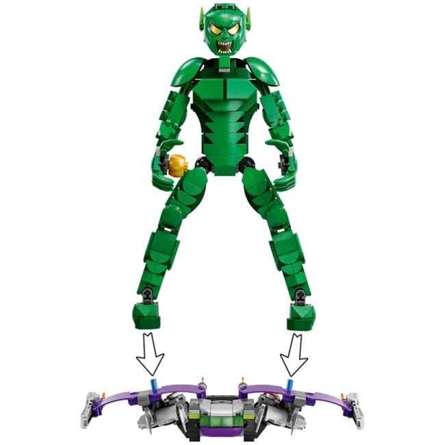 LEGO MARVEL GREEN GOBLIN CONSTRUCTION FIGURE