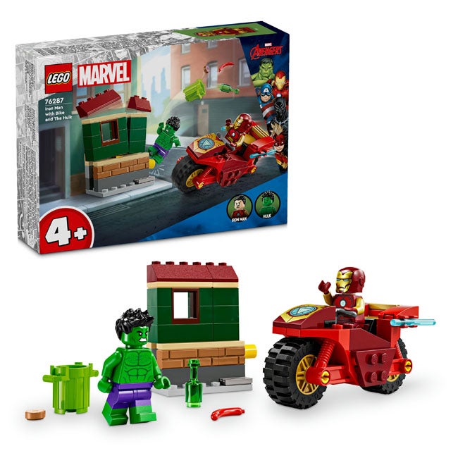 LEGO MARVEL IRON MAN WITH BIKE AND THE HULK