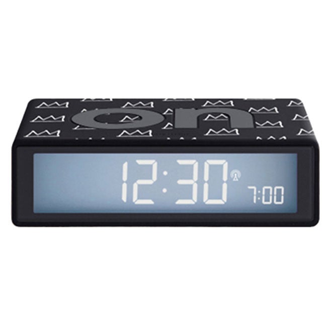 LEXON FLIP+ - X JEAN MICHEL BASQUIT TRAVEL CLOCK CROWN BLACK