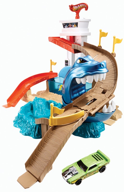 HOTWHEELS CITY COLOR SHIFTERS SHARKPORT SHOWDOWN PLAYSET