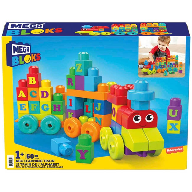 MEGA BLOKS BUILDING ABC LEARNING TRAIN