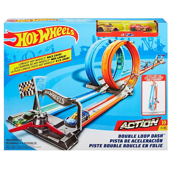 HOTWHEELS DOUBLE LOOP DASH TRACKSET