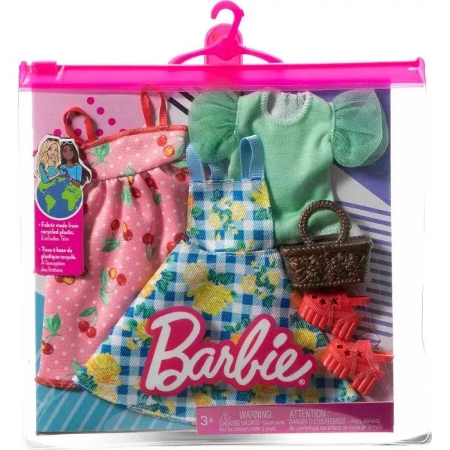BARBIE FASHION CLOTHES 2-OUTFITS AND ACCESSORIES DOLL