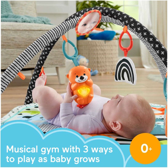 FISHER PRICE 3 IN 1 MIUSIC GLOW AND GROW GYM INFANT PLAYMAT