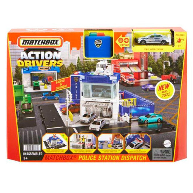 MATCHBOX ACTION DRIVERS POLICE STATION PLAYSET