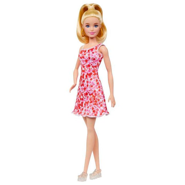 BARBIE FASHIONISTAS DOLL WITH BLOND PONYTAIL AND FLORAL #205