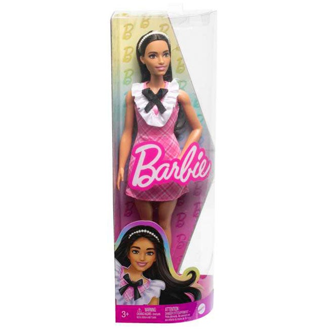 BARBIE FASHIONISTAS DOLL PINK PLAID