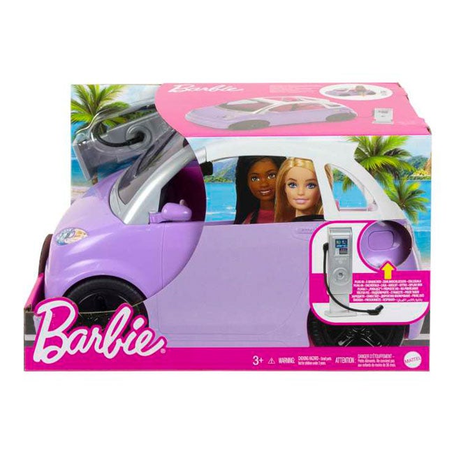 BARBIE CAR ELECTRIC VEHICLE WITH CHARGING STATION