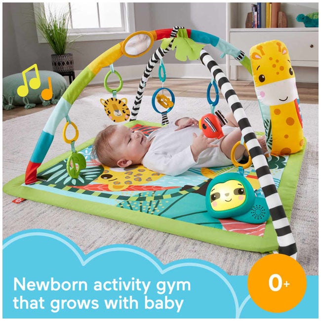 FISHER PRICE 3 IN 1 RAINFOREST SENSORY GYM