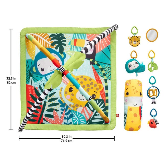 FISHER PRICE 3 IN 1 RAINFOREST SENSORY GYM