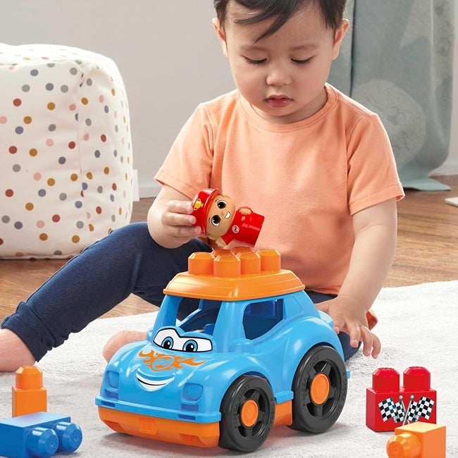 MEGA BLOKS RICKY RACE CAR BUILDING TOY