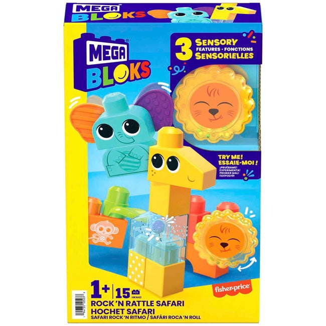 MEGA BLOKS ROCK AND RATTLE SAFARI