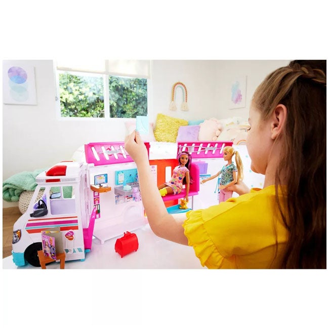 BARBIE TRANSFORMING AMBULANCE AND CLINIC PLAYSET