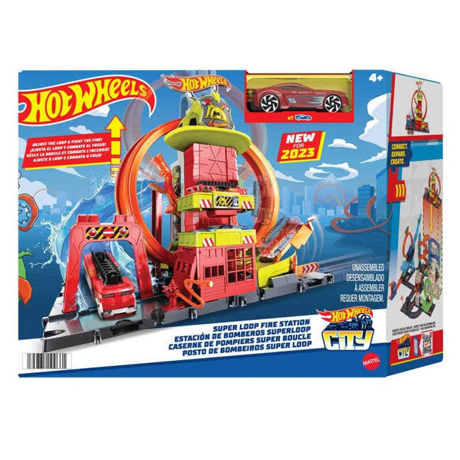 HOT WHEELS CITY SUPER LOOP FIRE STATION PLAYSET