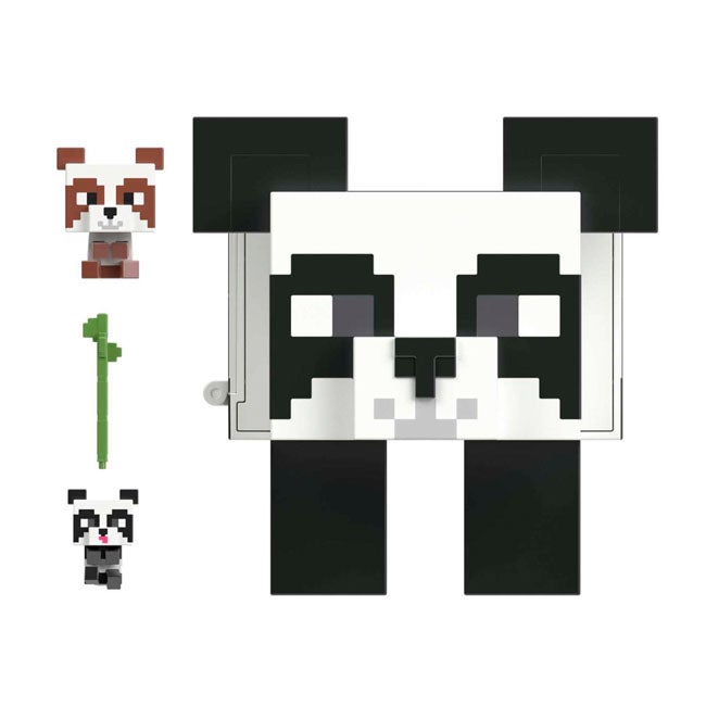 MINECRAFT MOB HEAD MINIS PANDA PLAYHOUSE SET