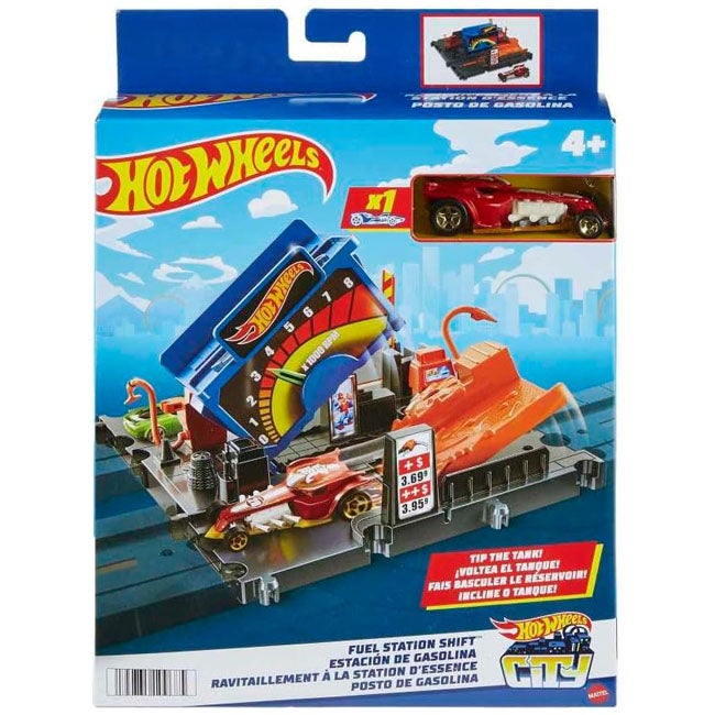 HOTWHEELS CITY FUEL STATION SHIFT TRACK SET