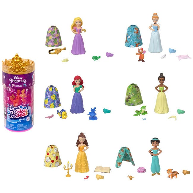 DISNEY PRINCESS ROYAL COLOR REVEAL DOLLS