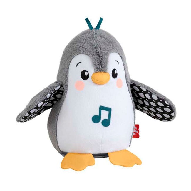 FISHER PRICE FLAP AND WOBBLE PENGUIN PLUSH W/MUSIC
