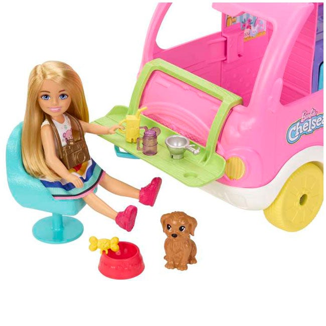 BARBIE CHELSEA 2 IN 1 CAMPER PLAYSET WITH SMALL DOLL