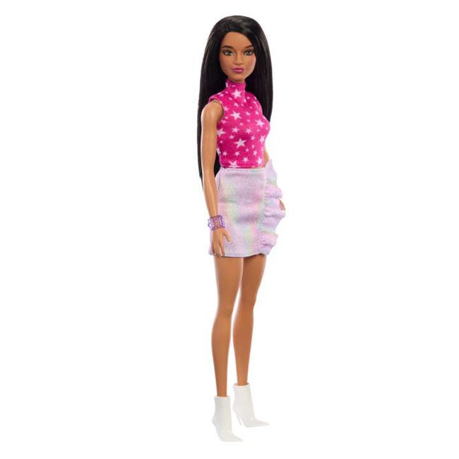 BARBIE FASHIONISTAS DOLL ROCK PINK AND METALLIC