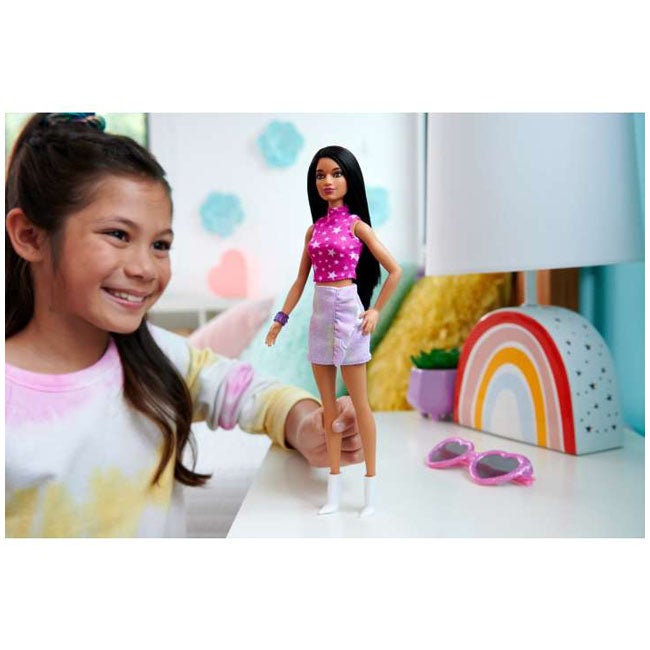 BARBIE FASHIONISTAS DOLL ROCK PINK AND METALLIC