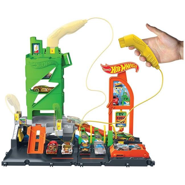 HOTWHEELS CITY SUPER RECHARGE FUEL STATION PLAYSET
