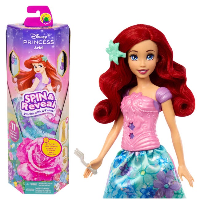 DISNEY PRINCESS SPIN AND REVEAL ARIEL FASHION DOLL