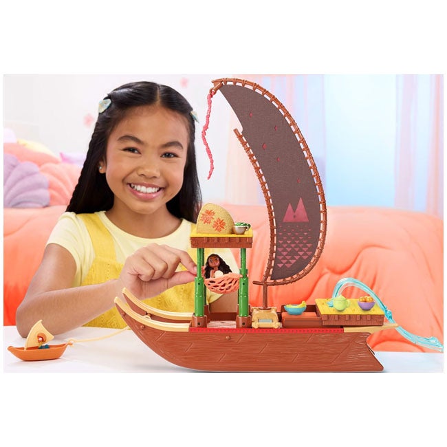 DISNEY PRINCESS MOANA 2 MOANA ADVENTURE CANOE PLAYSET
