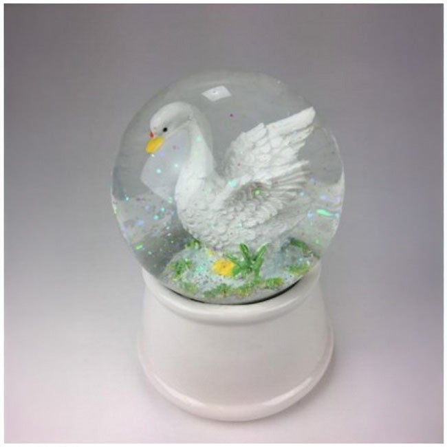 MUSICBOXWORLD GLITTER GLOBE WITH SWAN