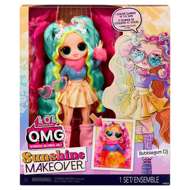 LOL SURPRISE OMG SUNSHINE MAKEOVER BUBBLEGUM DJ FASHION DOLL