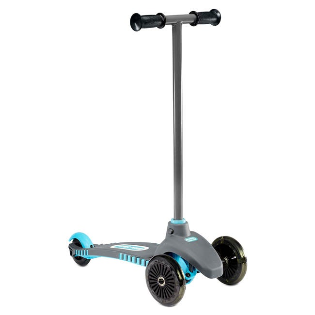 LITTLE TIKES LEAN TO TURN SCOOTER WITH LIGHTS TEAL & GREY