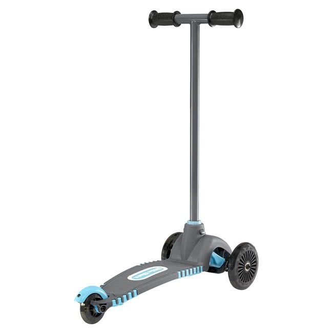 LITTLE TIKES LEAN TO TURN SCOOTER WITH LIGHTS TEAL & GREY