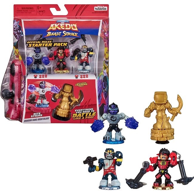 AKEDO LEGENDS BEAST STRIKE 3PCS STARTER PACK